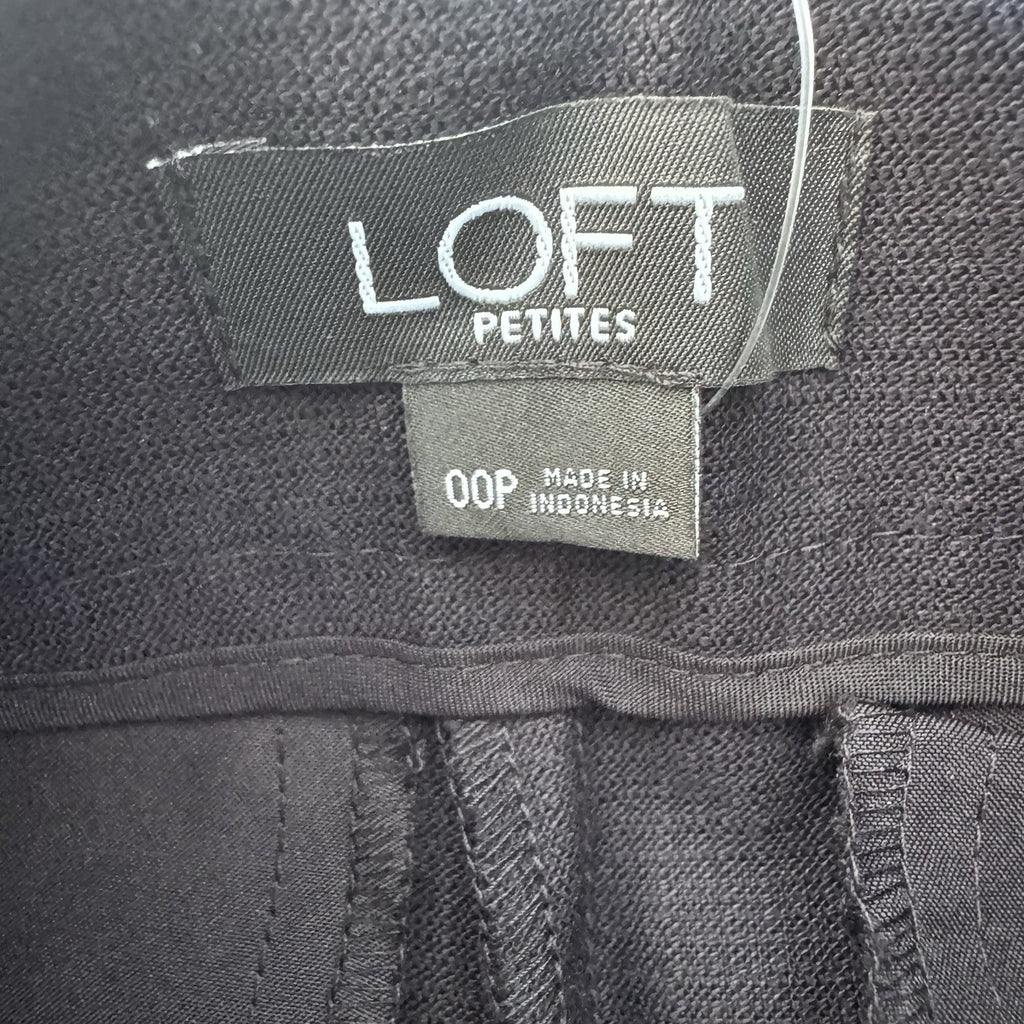 LOFT Petites Black Tailored Shorts 00P NWT Work Career