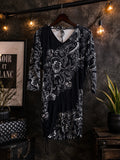 White House Black Market Dress Size S Black Paisley Ruched Sheath Midi Stretch