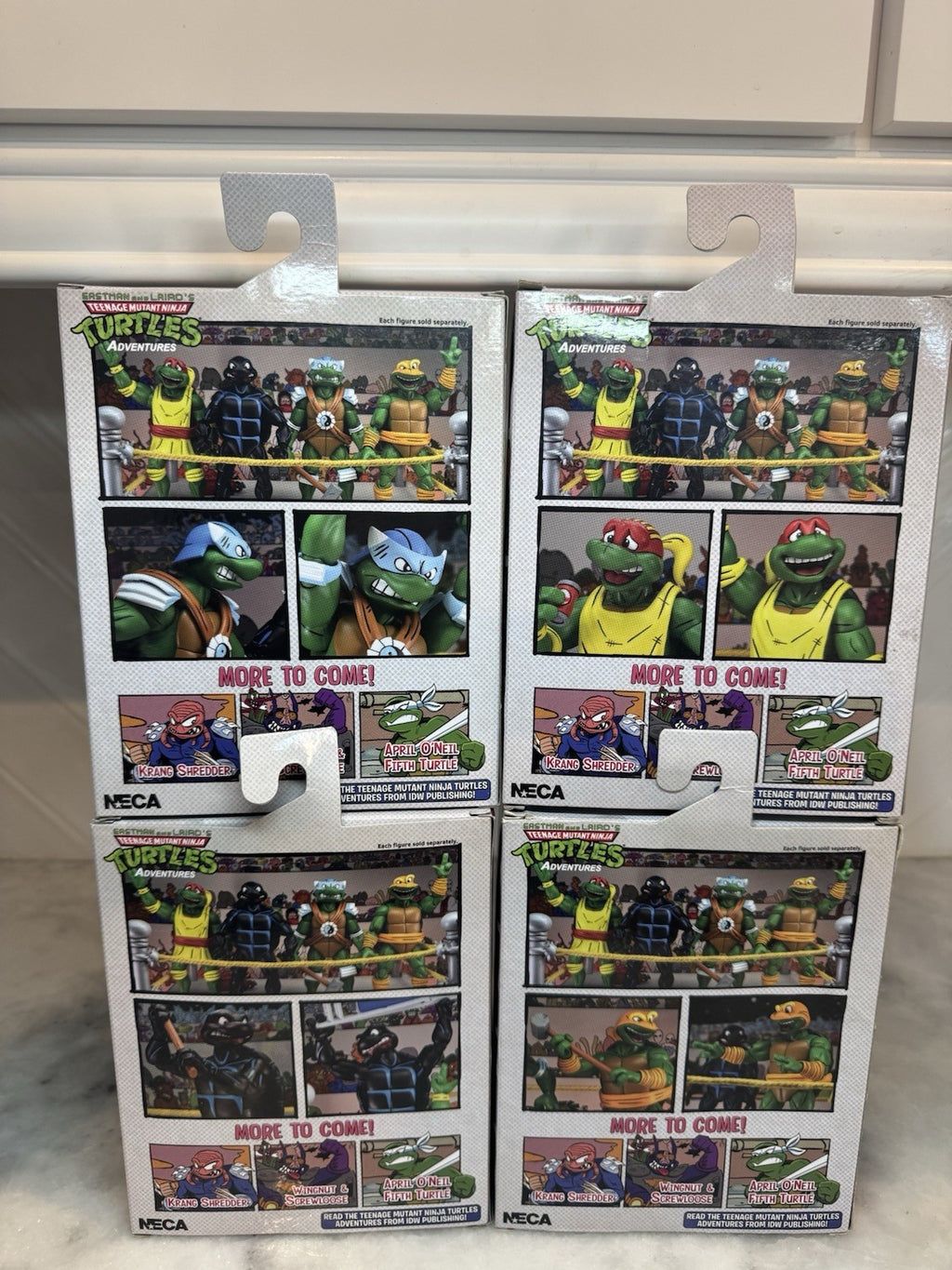 TMNT Adventures 4 Figure Set Raphael Leonardo Donatello Michelangelo Stump Arena