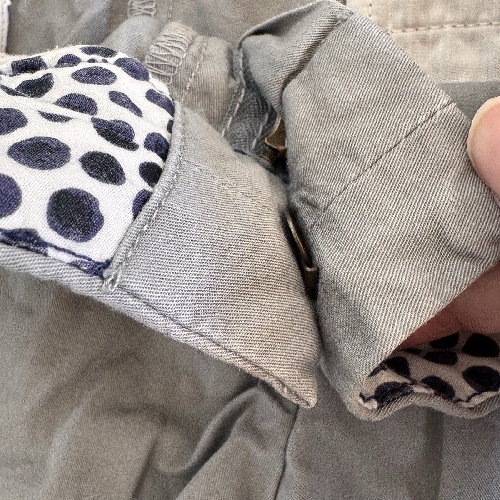 J.Crew Chino Shorts Womens 10 Gray Broken In 100% Cotton Classic
