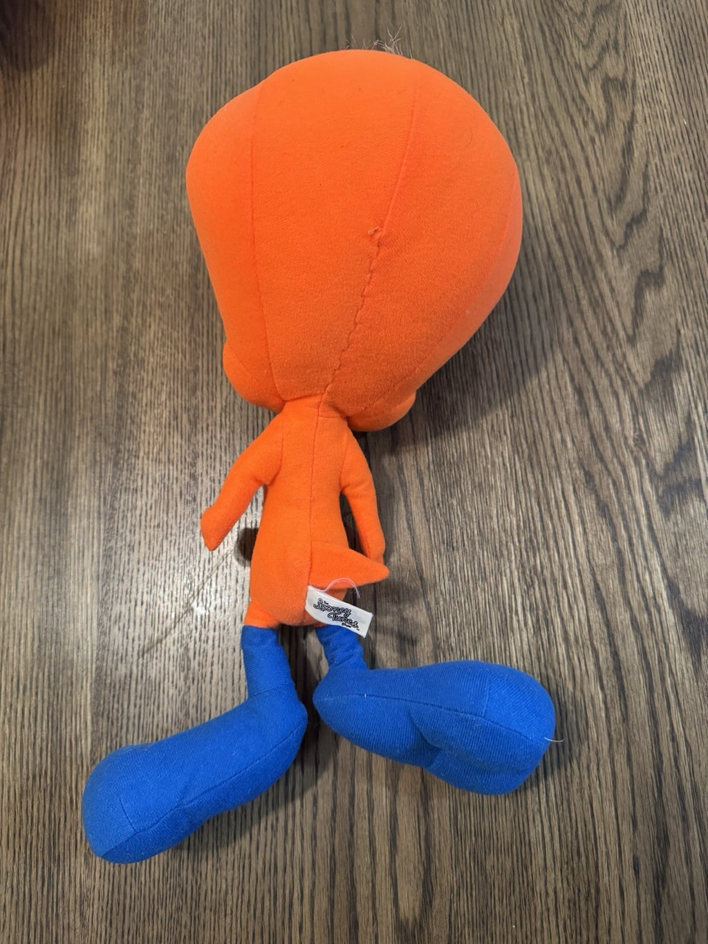 VTG Toy Factory Looney Tunes Tweety Bird Plush Neon Orange w/ Blue Beak Feet 13"