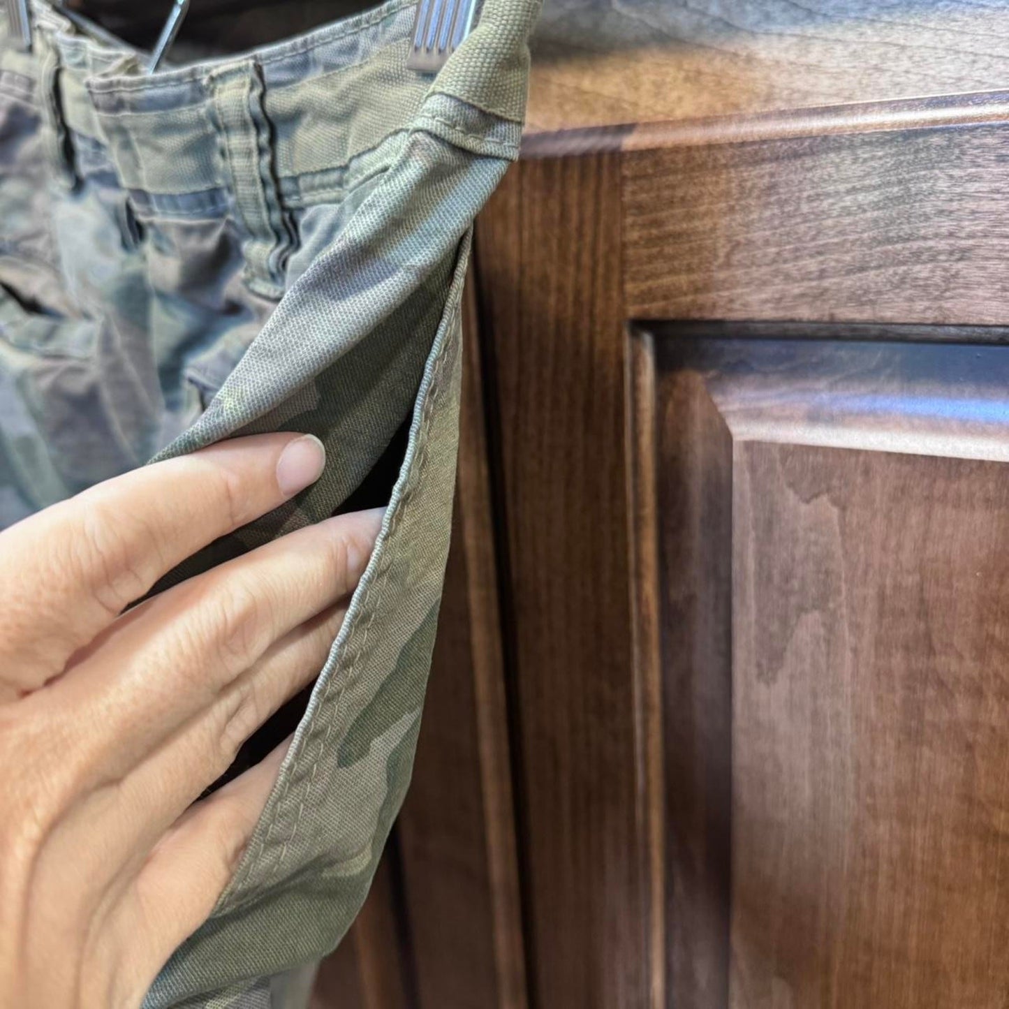 Anthropologie Camouflage Utility Button-Front Mini Skirt - Size 2/UK 6R