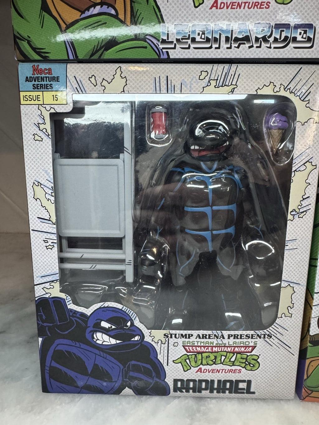 TMNT Adventures 4 Figure Set Raphael Leonardo Donatello Michelangelo Stump Arena