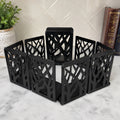 Set of 10 Black Metal Tree Design Bookends Modern Decorative Shelf Organizers