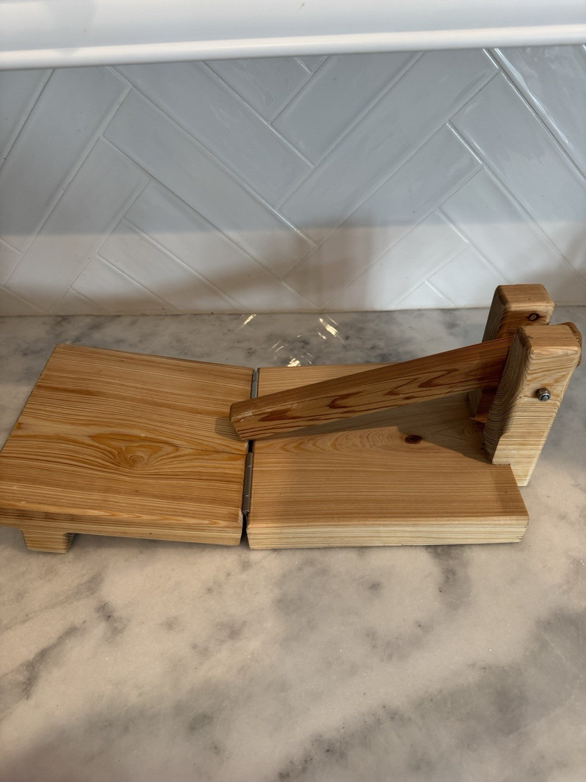 Rare Handmade Mexican Wooden Tortilla Press Rustic Cocina Artisanal 9.5x10.5