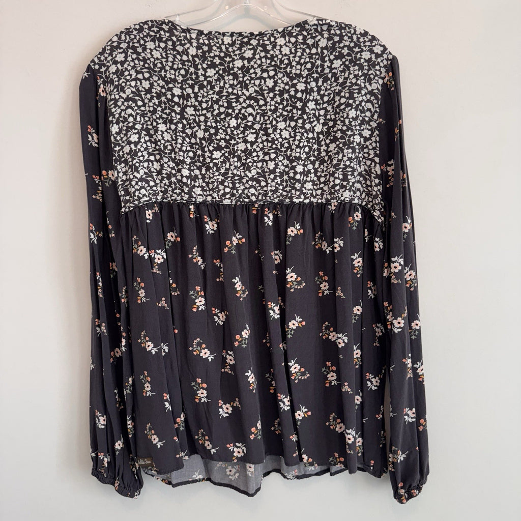 Matilda Jane Floral Peasant Blouse Women’s 2XL Boho Babydoll Rayon Top