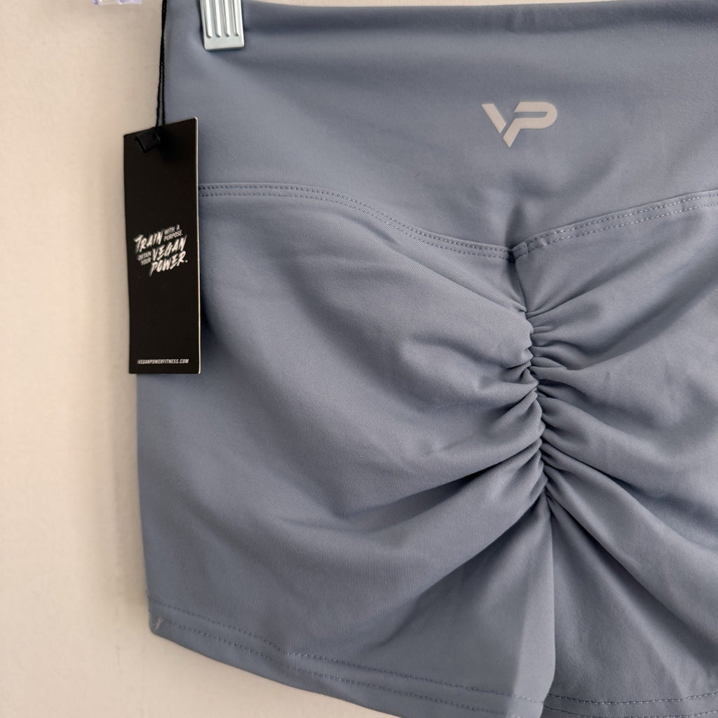 High Waist Scrunch Butt Shorts Women’s Gym Yoga Fitness Blue Size S NWT
