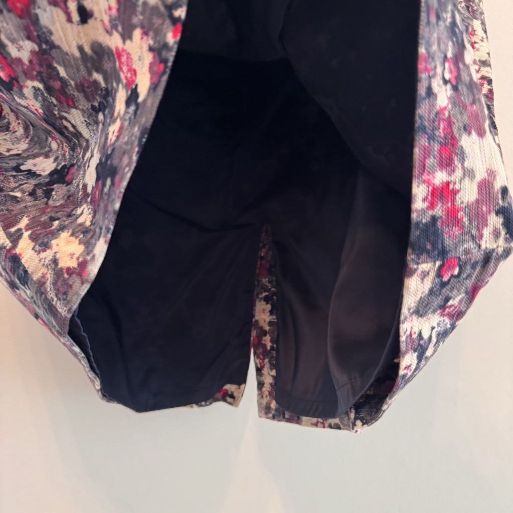 Talbots Women’s Skirt Lot 18W Blue Career Floral Textured Lined 2pc