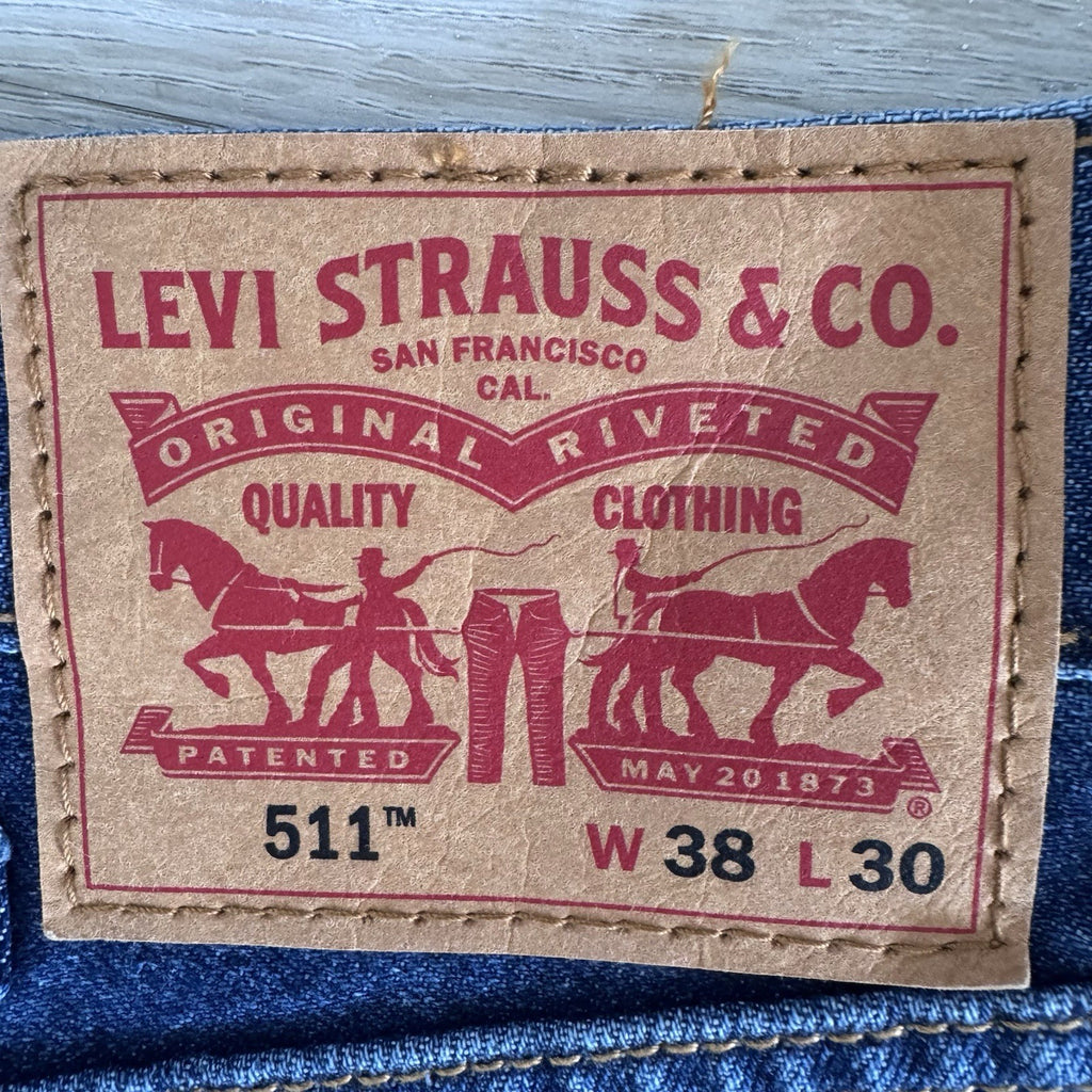 Levis 511 Slim Jeans 38x30 Eco Ease Blue Denim NWT
