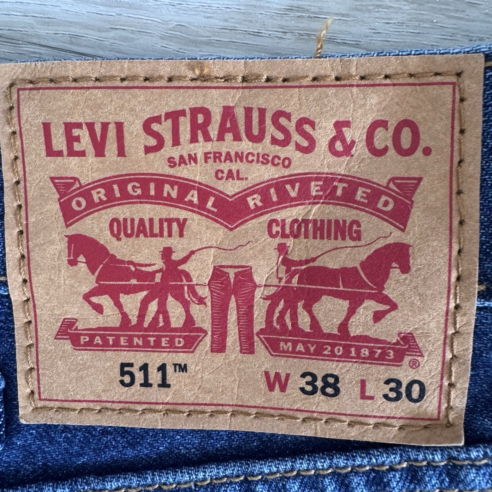 Levis 511 Slim Jeans 38x30 Eco Ease Blue Denim NWT