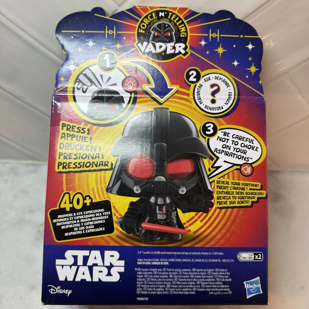Star Wars FORCE TELLING VADER Disney Fortune Telling Darth Vader Top Toy