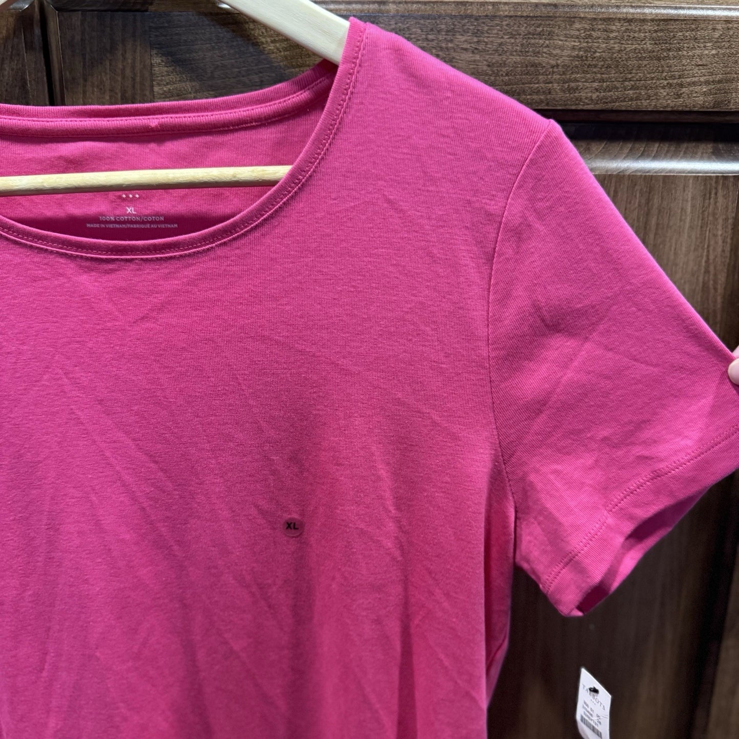 NWT Talbots Women’s T-Shirt XL Pink Short Sleeve 100% Cotton Classic Fit Tee