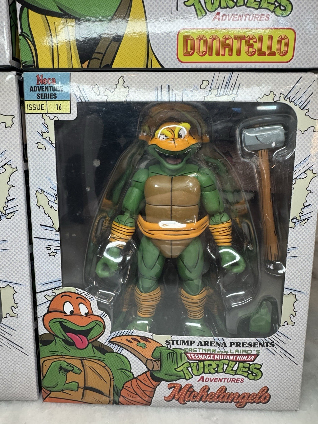 TMNT Adventures 4 Figure Set Raphael Leonardo Donatello Michelangelo Stump Arena