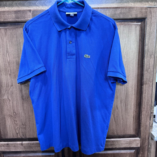 Lacoste Classic Fit Polo Shirt Blue Size XL FR 6 Men’s L1212 Cotton Croc