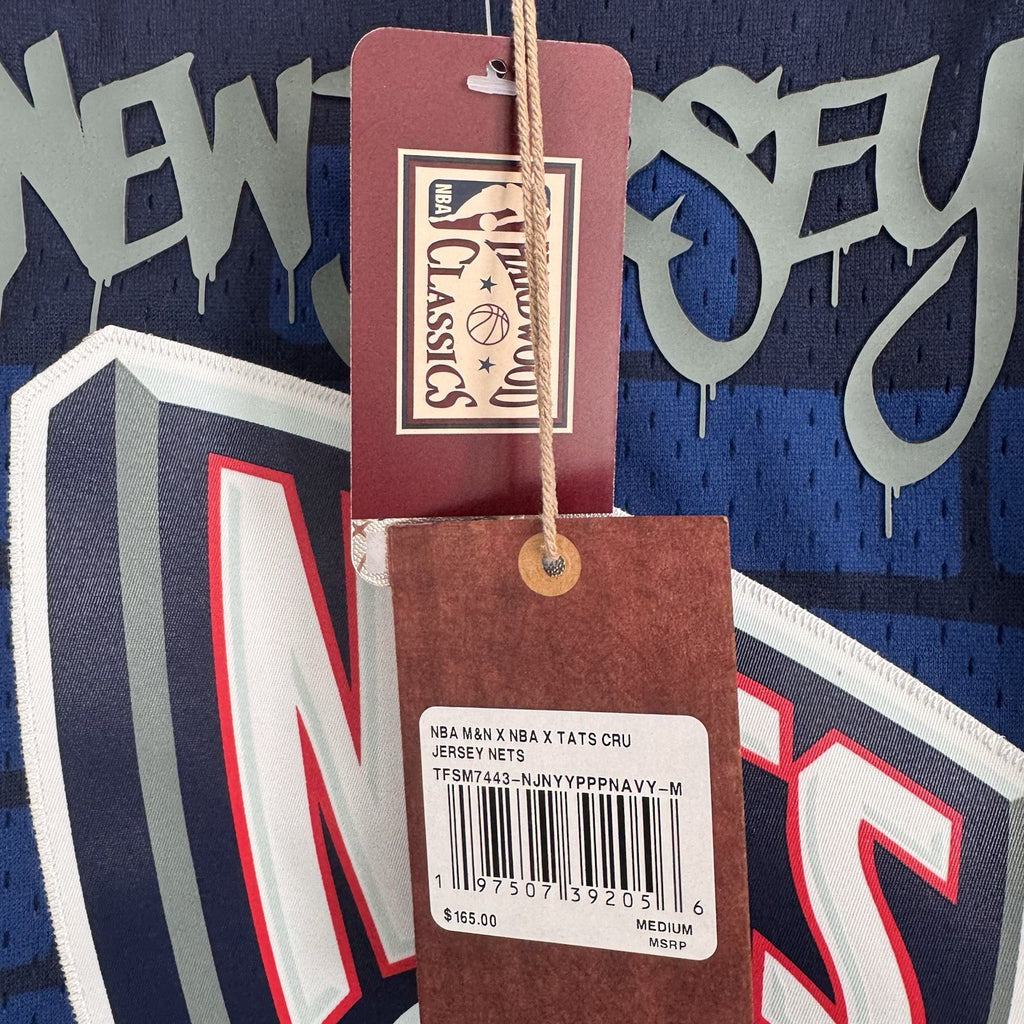 NWT Mitchell & Ness New Jersey Nets Jersey x Tats Cru Hip Hop 50th Anniversary