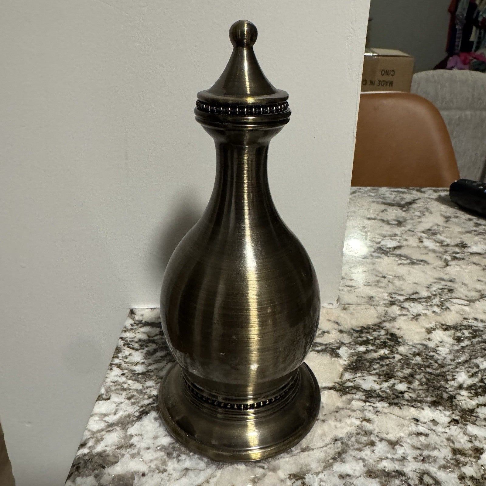 Vintage ornate Solid Brass Pillar Bronze Tone Finish