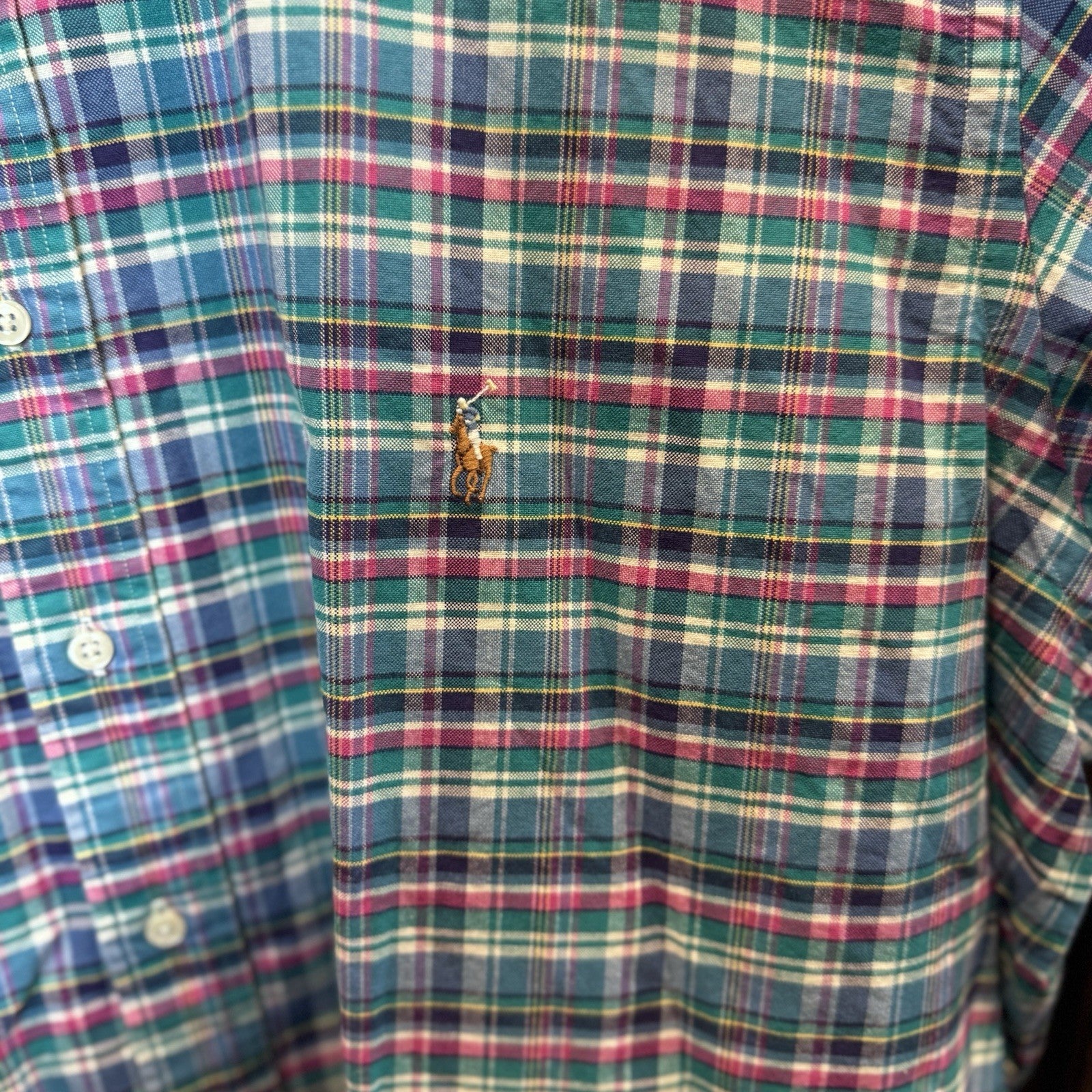 NWT Ralph Lauren Classic Fit Plaid Shirt 3XB Big Mens Button Down Cotton Long