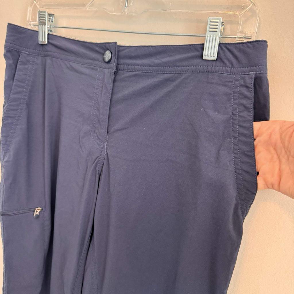 L.L.Bean Womens Hiking Pants Size 6 Blue Nylon Spandex Outdoor Travel 