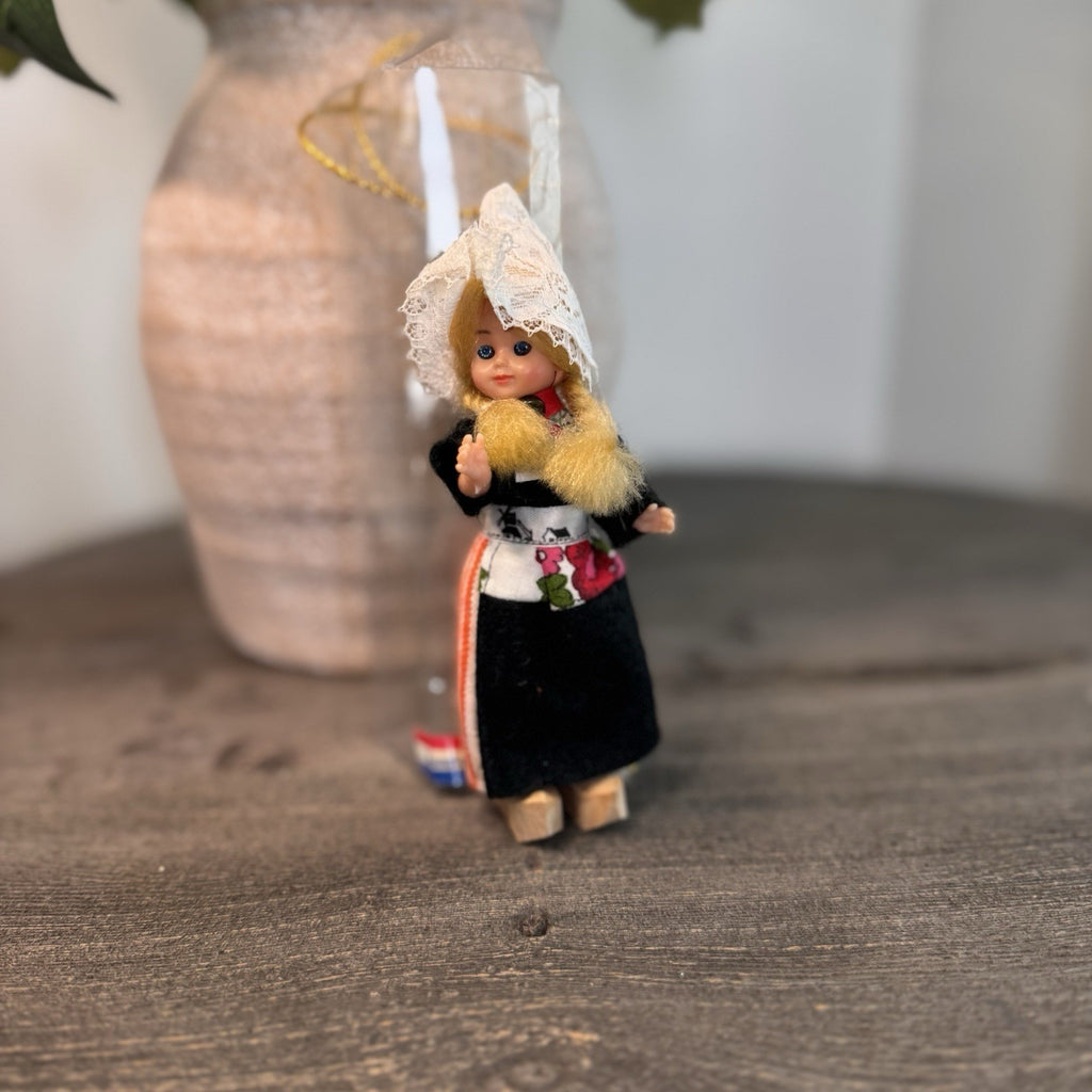 Vintage Dutch Souvenir Doll Traditional Costume Wood Clogs Holland 6" Sleepy Eye