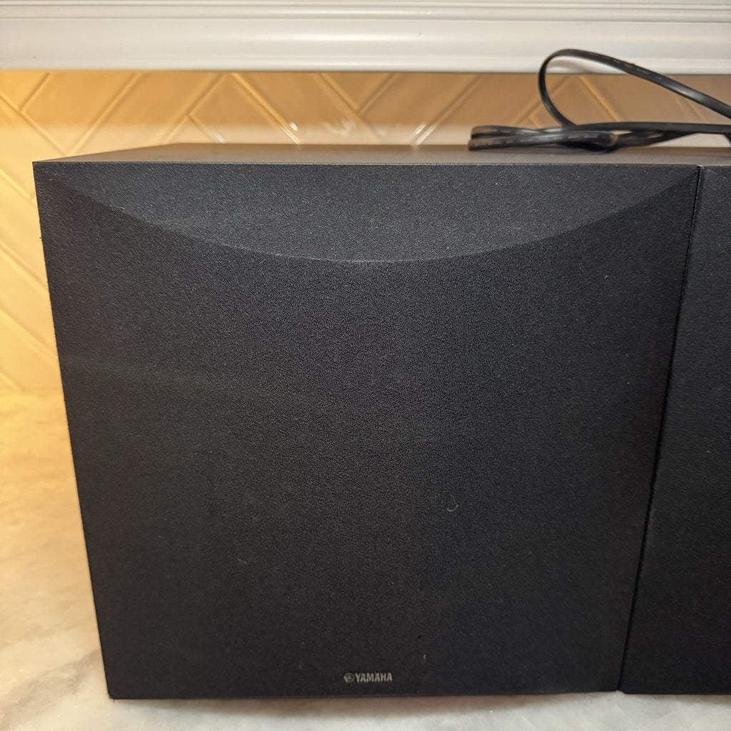Yamaha Powered  Pair Black Bookshelf Speakers Subwoofer Tested NS-SW100