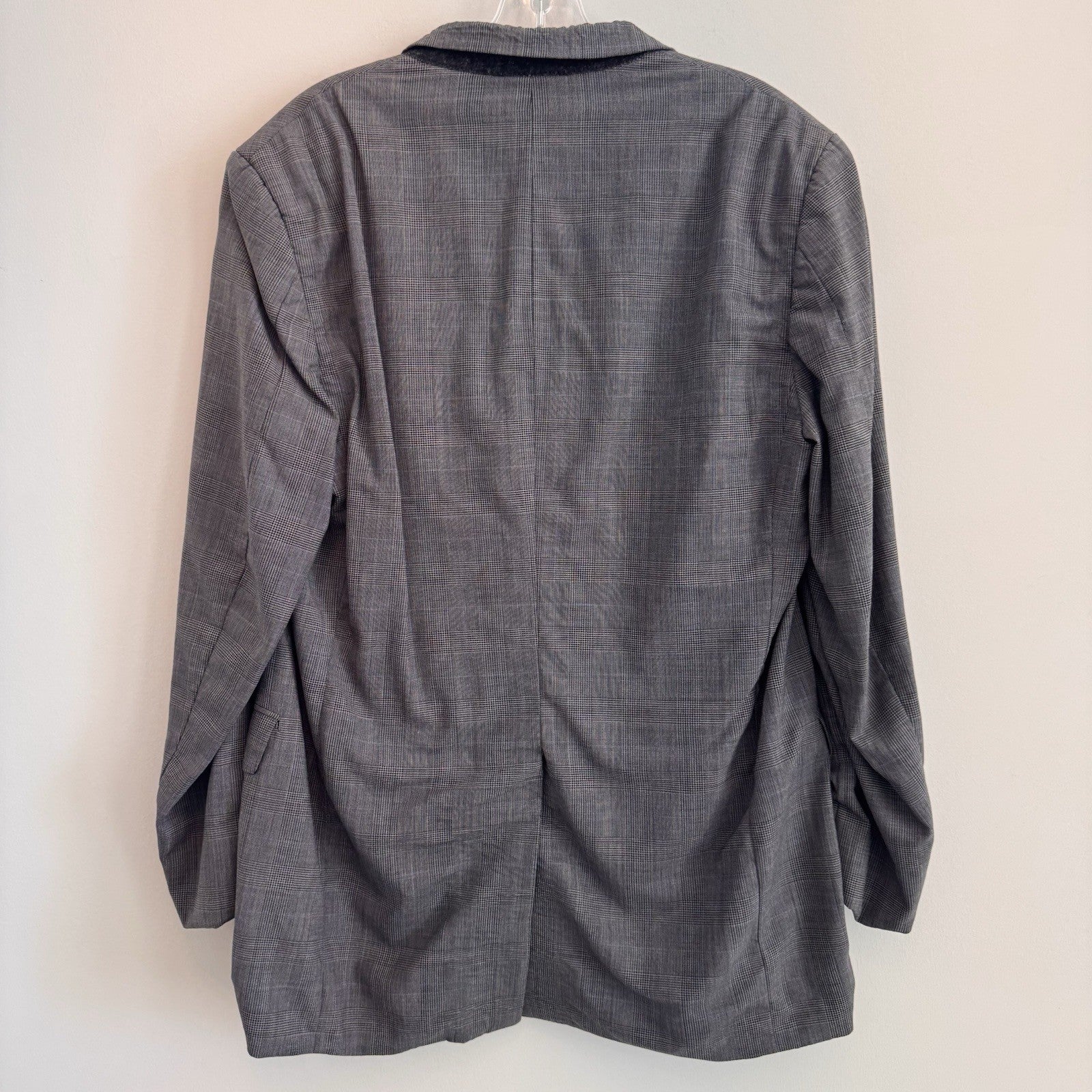 Brooks Brothers Brooksease Gray Plaid Wool Blazer Mens Suit Jacket 42R