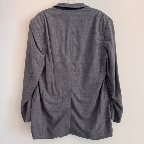 Brooks Brothers Brooksease Gray Plaid Wool Blazer Mens Suit Jacket 42R