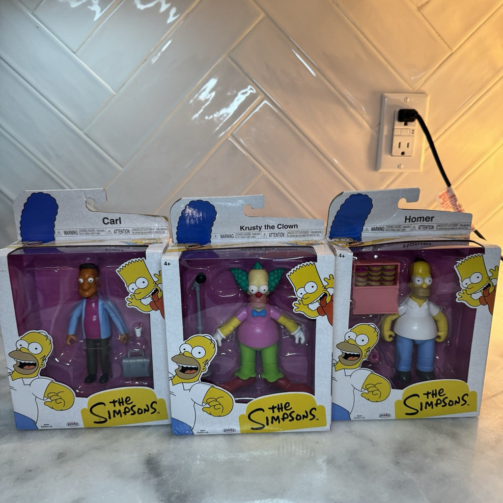 Jakks The Simpsons Figure Lot Homer Krusty Bartman Marge Maggie Milhouse NEW