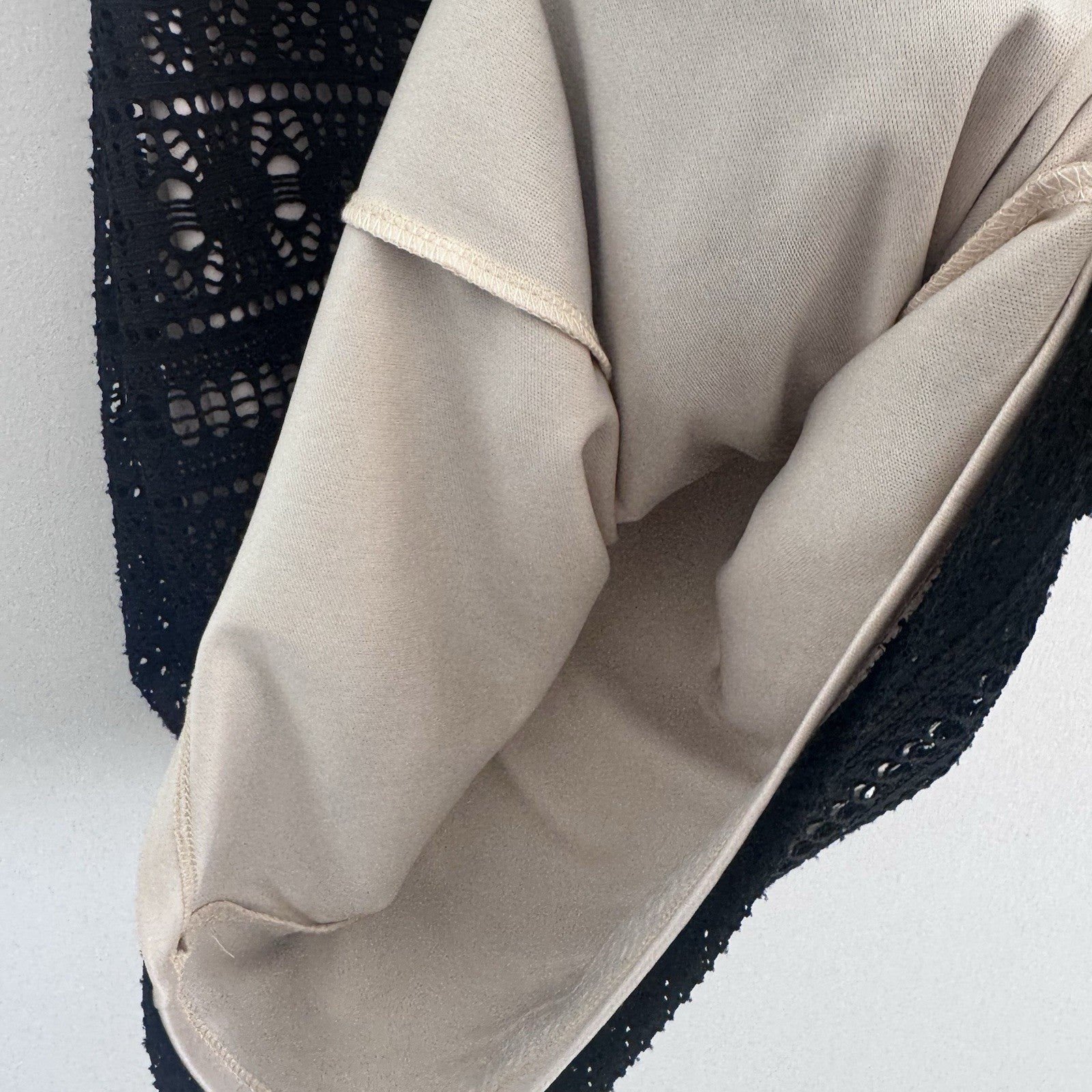 Ark & Co Lace Sheath Dress Navy Nude Lined V Neck Sleeveless Size S