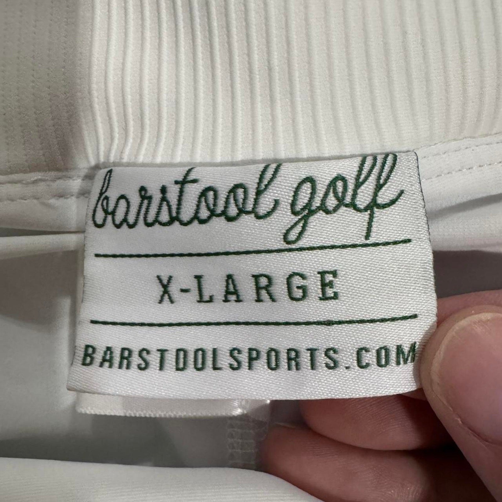 Barstool sports golf white ribbed skort XL