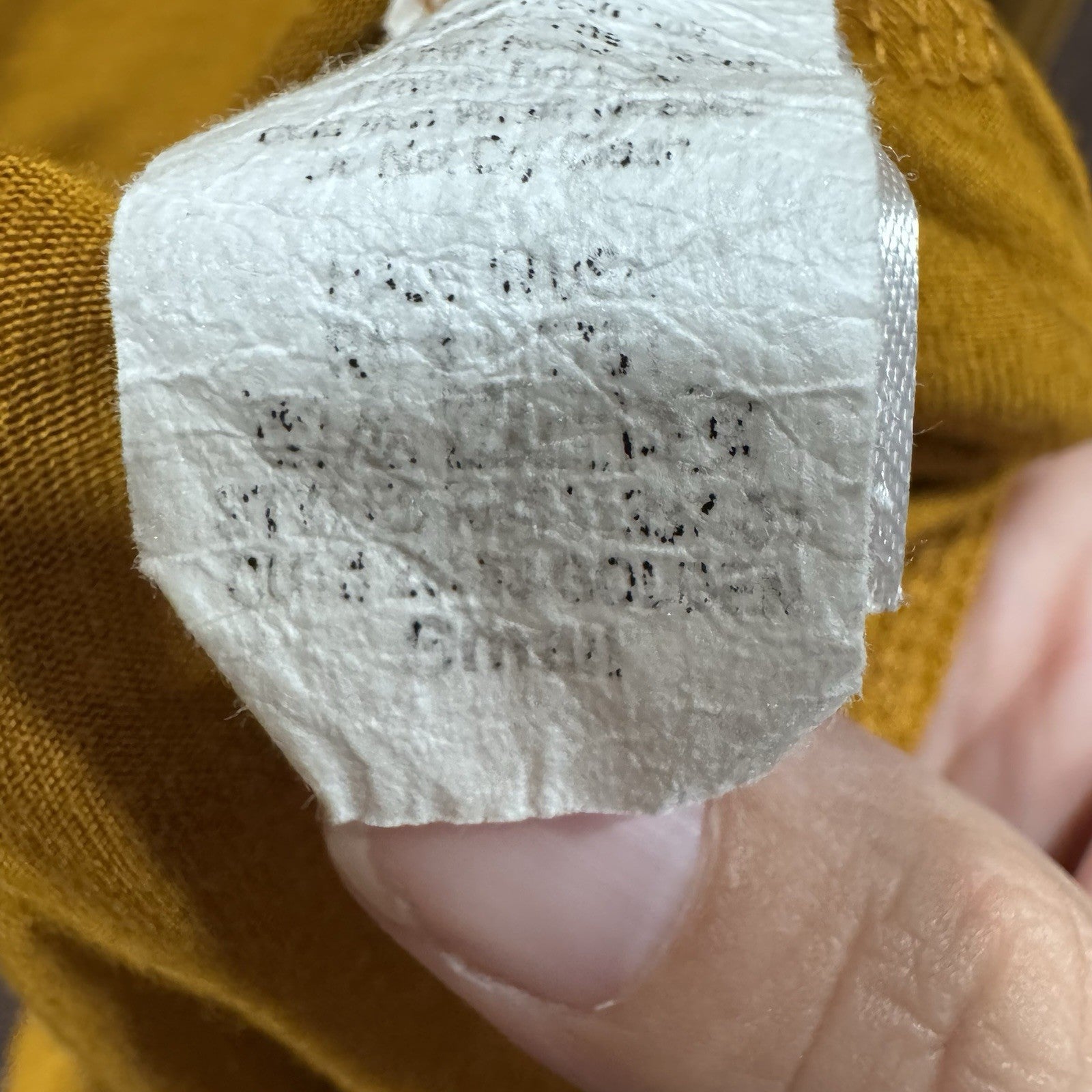 Peach Love California Mustard Yellow Long Sleeve Bodysuit V-Neck Puff Sleeve Sm