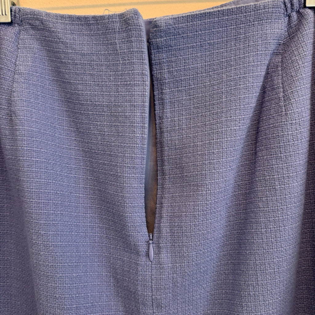 Talbots Women’s Skirt Lot 18W Blue Career Floral Textured Lined 2pc