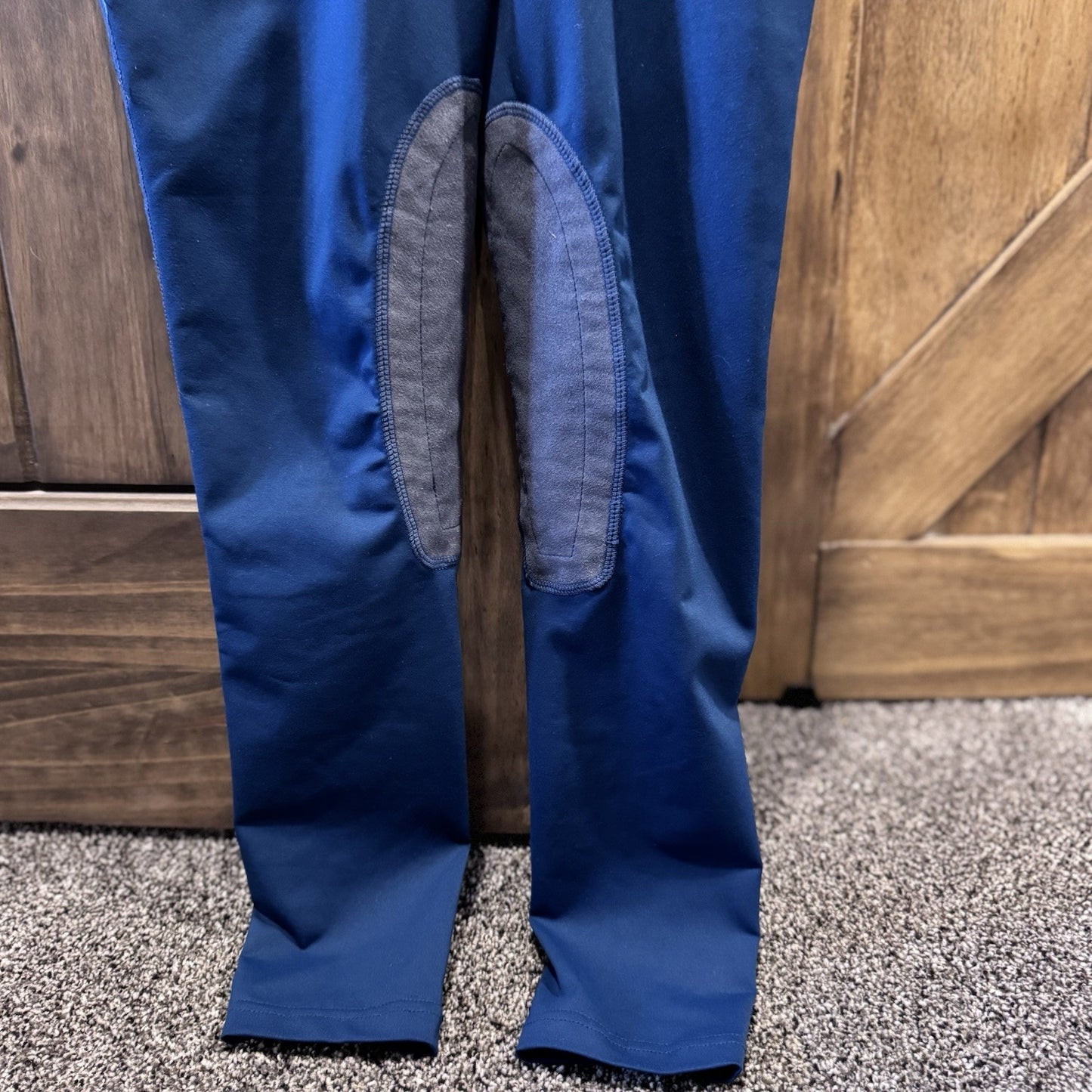 FitsT4 Sports Women’s Equestrian Riding Tights | Size S | Navy Blue Knee Patch