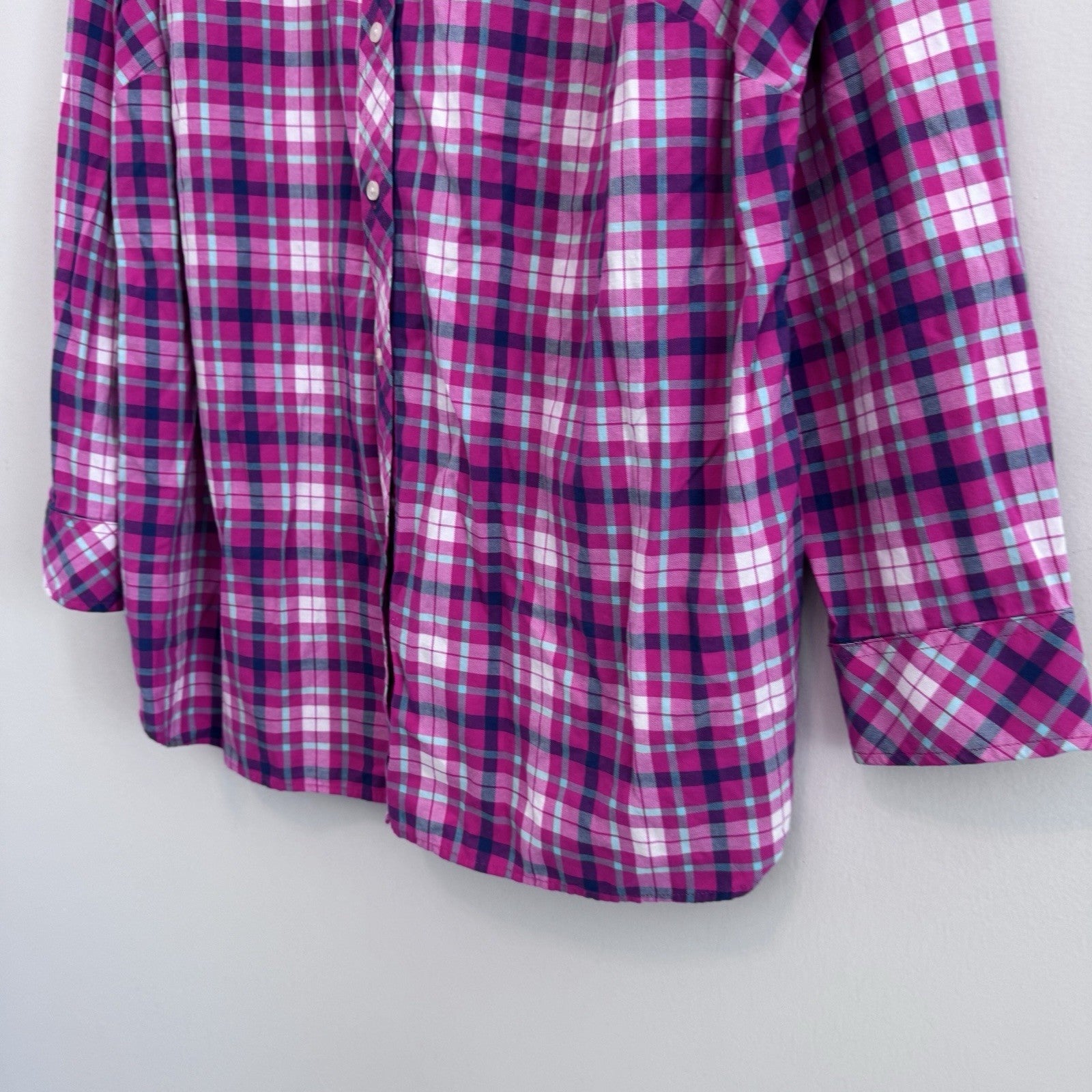 Talbots Women’s Plus 1X Top Lot Plaid Floral Cardigan Cotton 3Pc