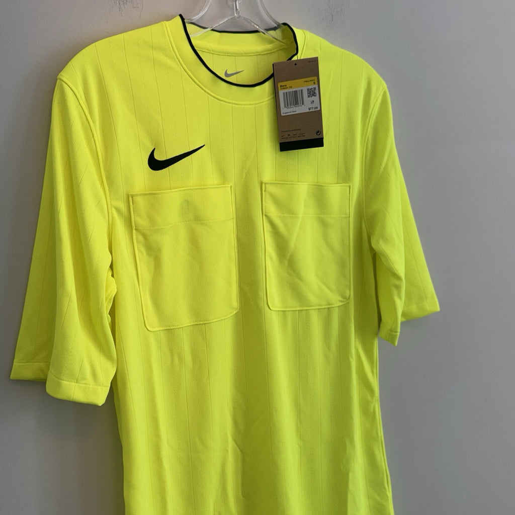 Nike Men’s Dri-Fit Soccer Referee Jersey Neon Volt Yellow DH8024-702 Small NWT