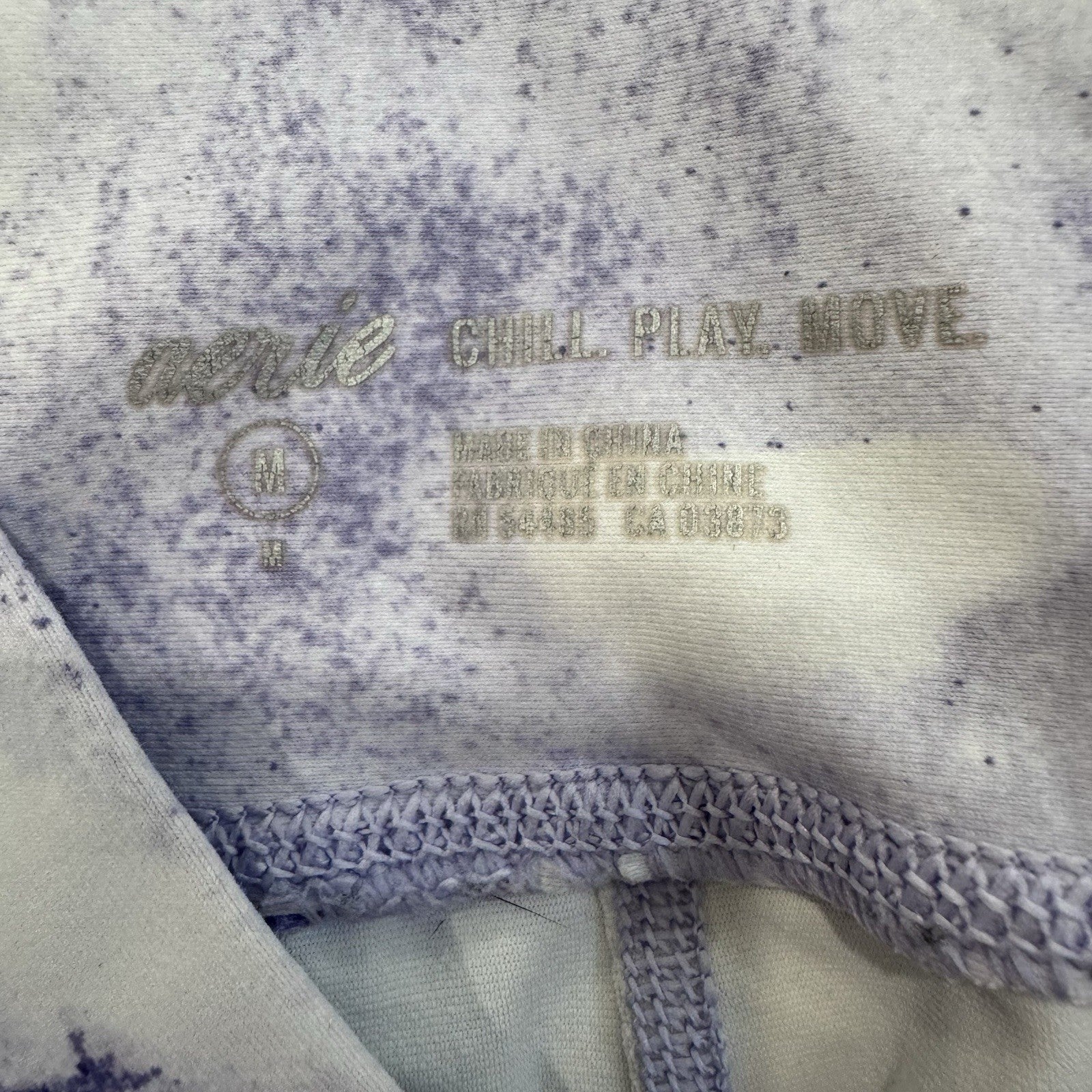 Lot of 3 Aerie American Eagle Leggings Blue Purple Tie Dye Pocket Hugger Medium