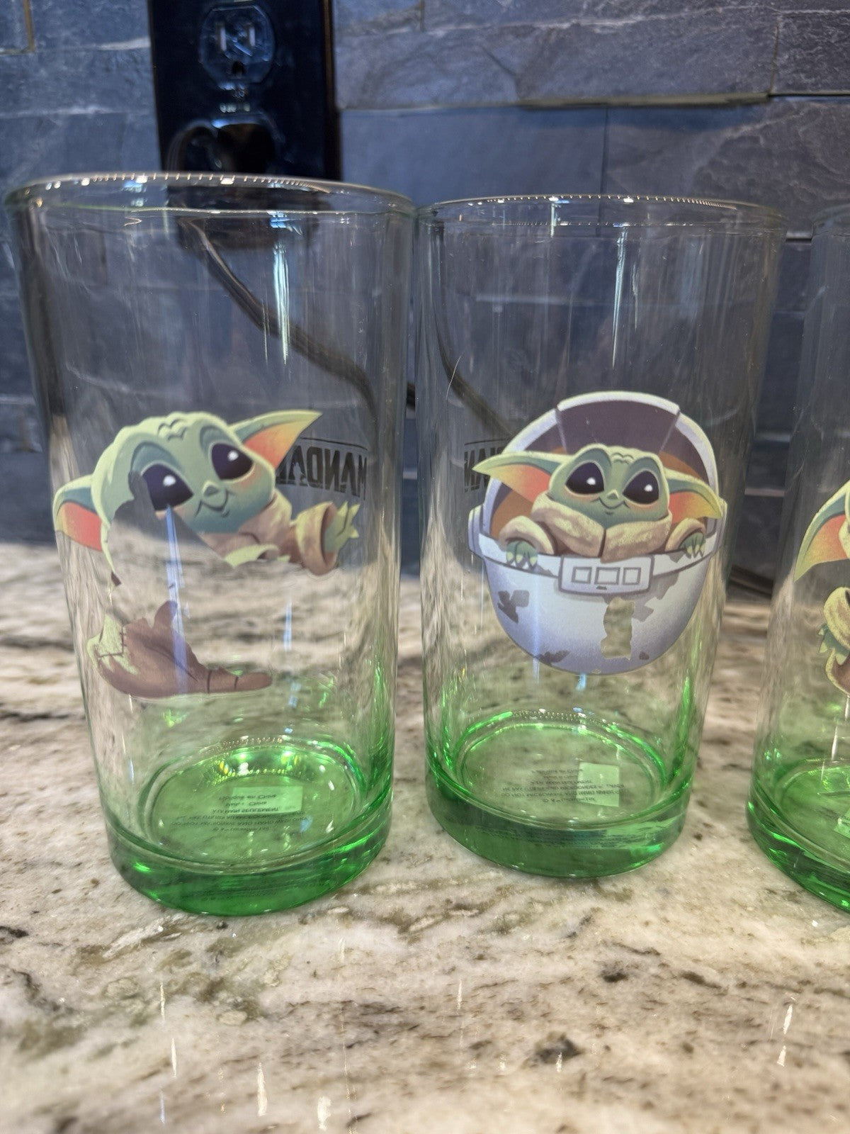 Star Wars The Mandalorian Glassware Set - Set of 4 Glass Cups | The Child