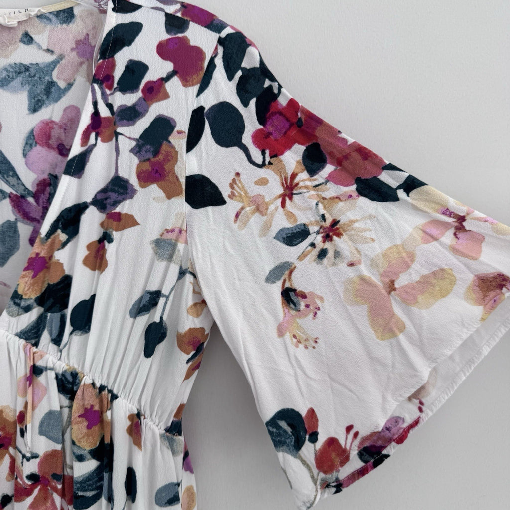 Love Stitch Floral Boho Dress – Size Small – Bell Sleeve – Lined