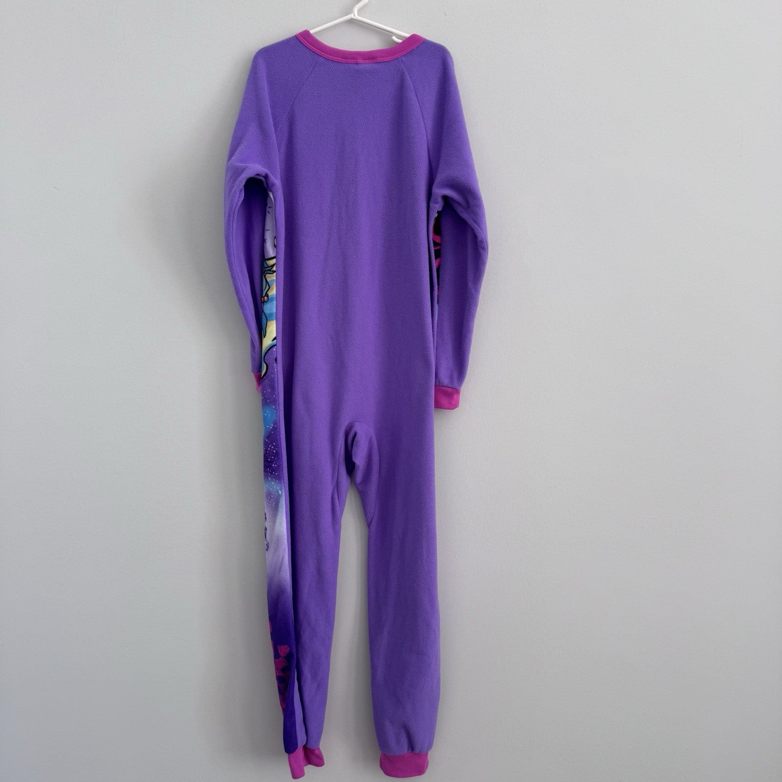 Girls Monster High Fleece One Piece Pajamas Size 10/12 Purple