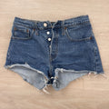 Levi’s Women’s 501 Cut Off Shorts W27 Button Fly Raw Hem Denim