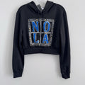 Women’s Desiree Collection NOLA Cropped Hoodie Size S Black NWT