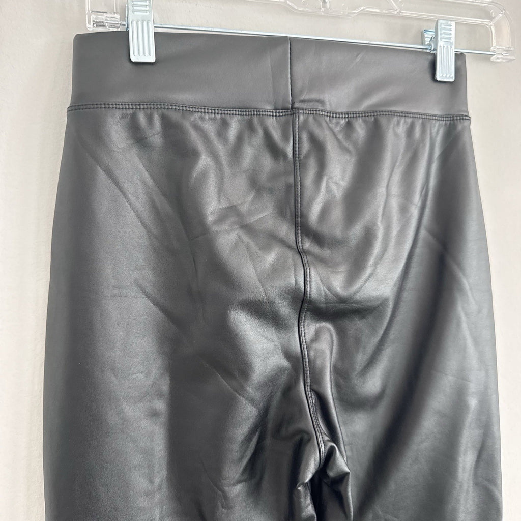 New Mix Faux Leather Leggings S Black High Rise Stretch NWT