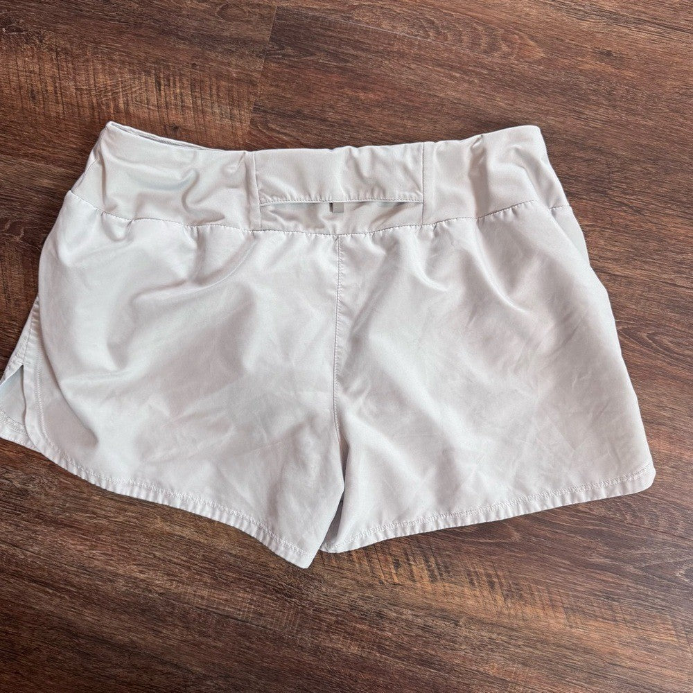 Nike Dri Fit light grey running shorts sz L