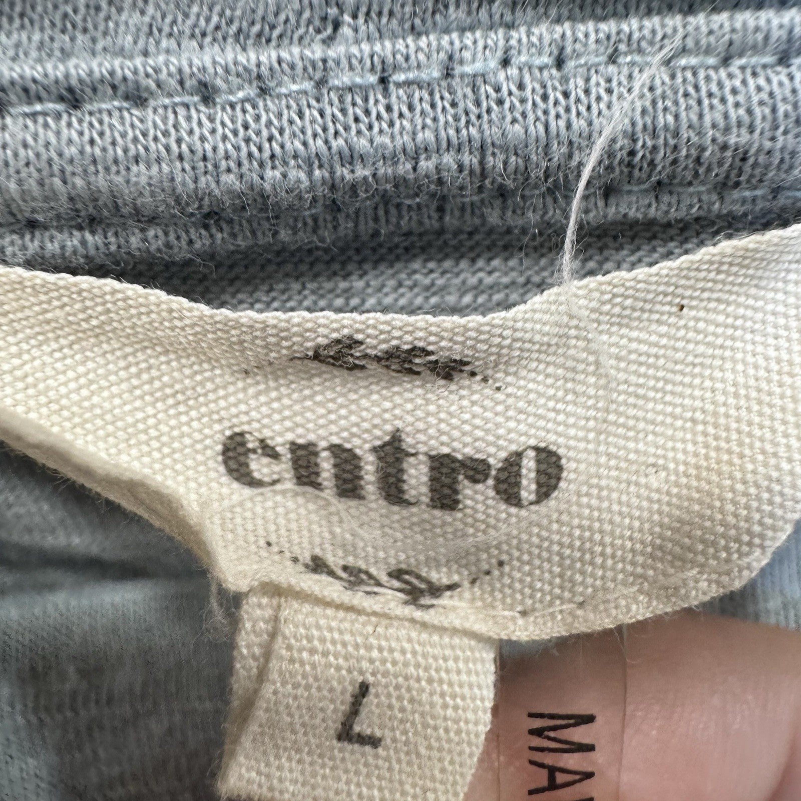 Entro Lace Up V-Neck Graphic Tee American Racing Champion Blue T-Shirt Size L