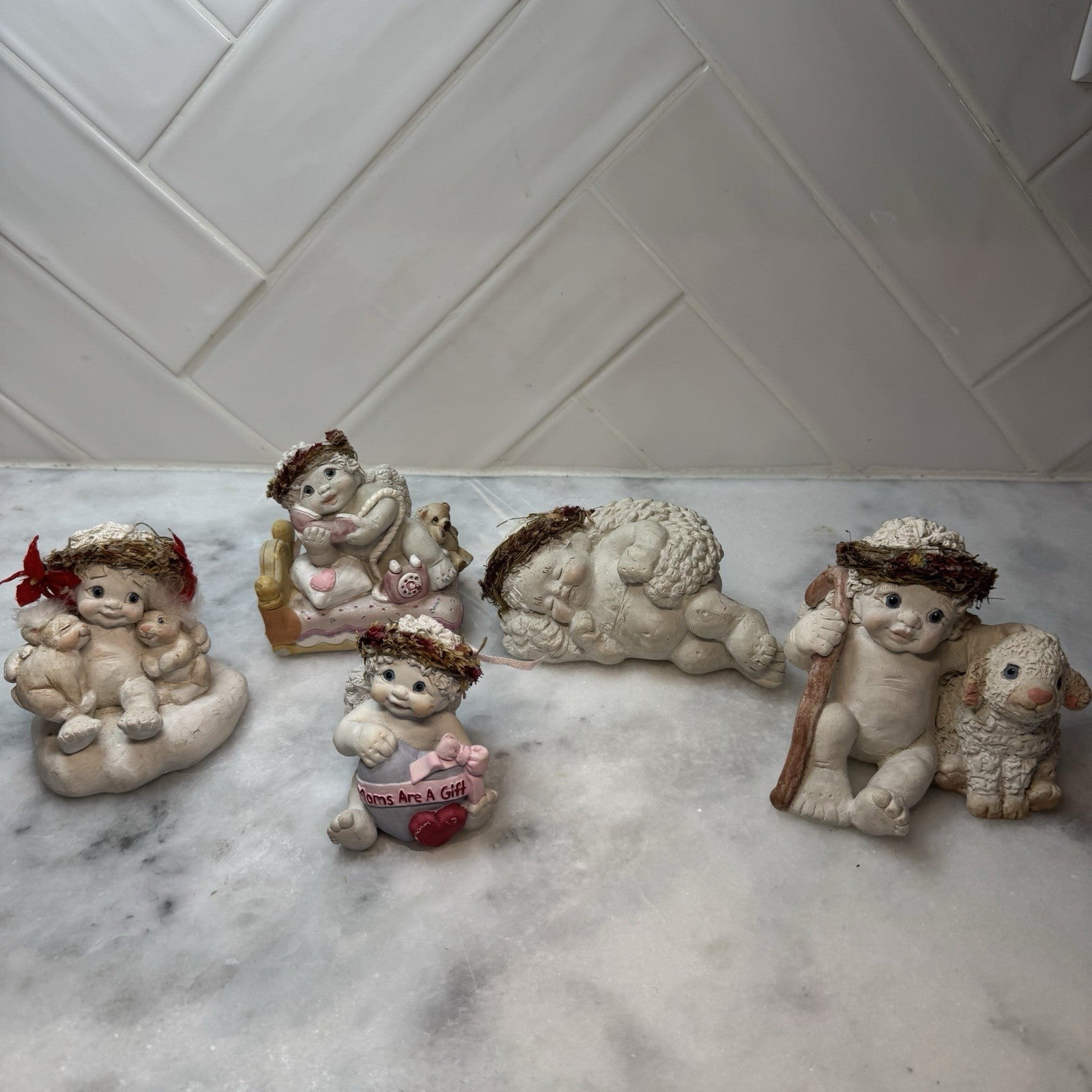 Dreamsicles Figurines Lot Cast Art Industries Cherub Angelina’s Christmas Decor