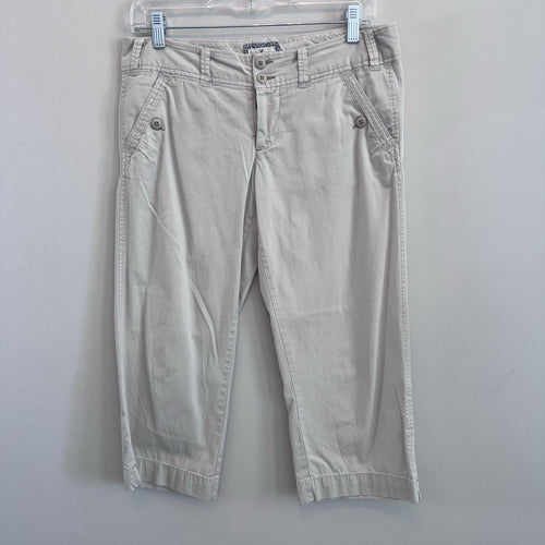 American Eagle Women’s Capri Pants Size 6 Beige Khaki Stretch Chino Crop