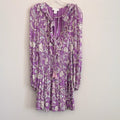House of Harlow 1960 Paisley Pink Purple Smocked Boho Tiered Short Dress Size S