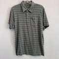 Free Fly Bamboo Performance Polo Shirt Men’s Small Green Striped Pocket