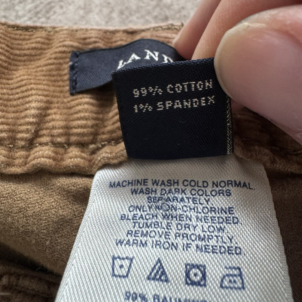 Lands End Corduroy Pants Womens 8 Fit 1 Brown Stretch Straight