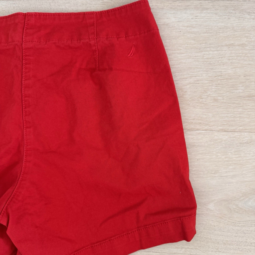 Nautica Red Chino Shorts Women’s Size 4 Classic Preppy Summer 