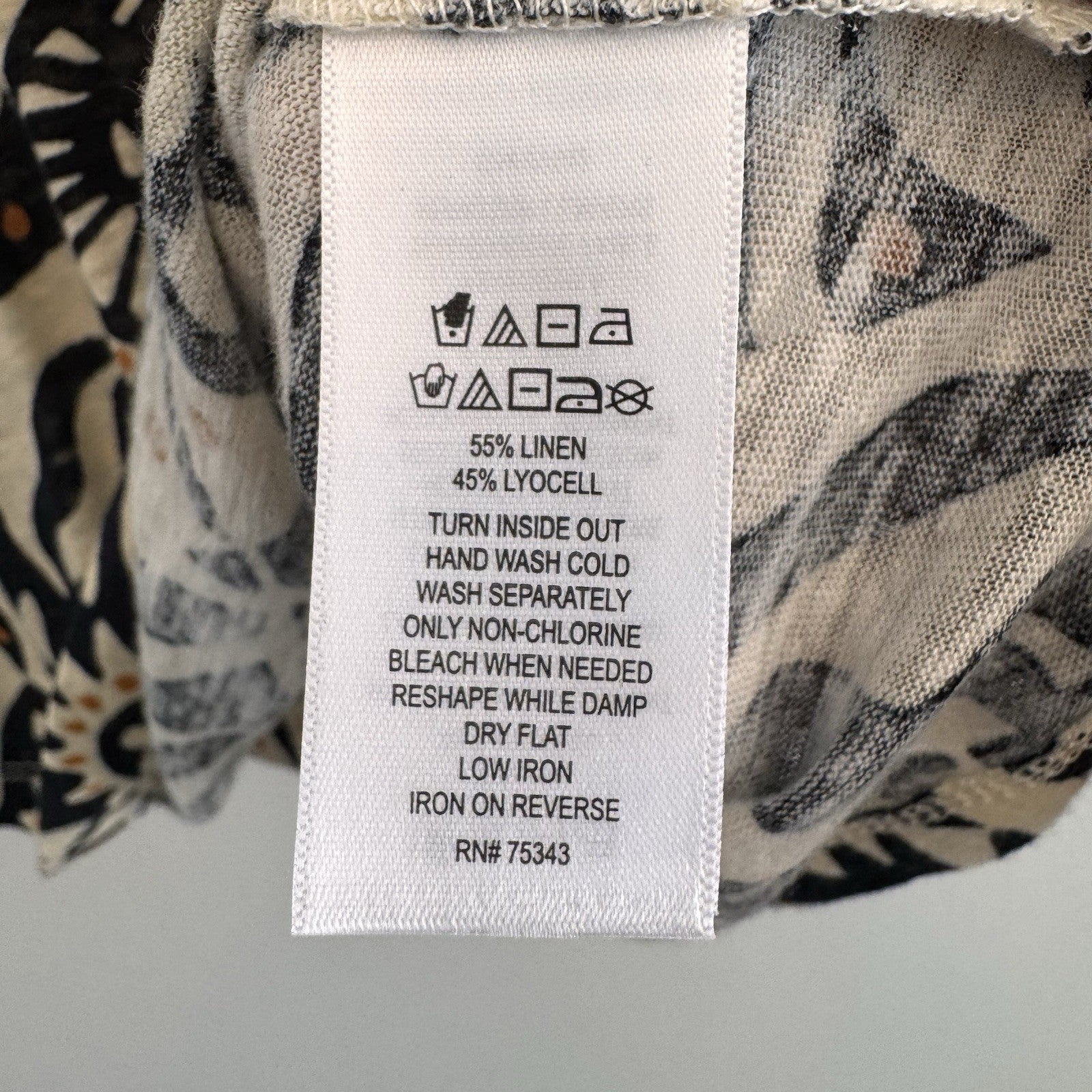 NWT Nicole Miller New York Small Linen Blend Boho Print Halter Tank Top Women’s